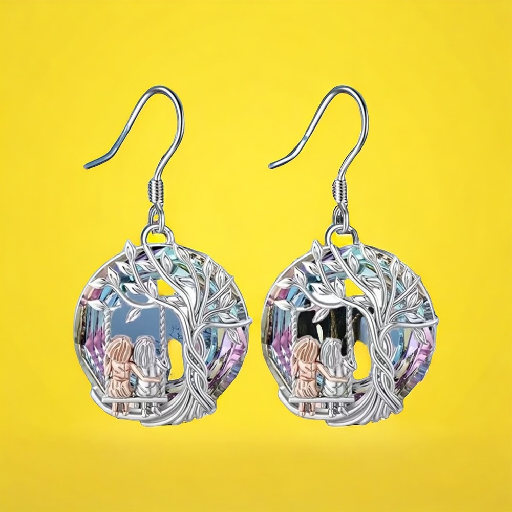 Tree of life sister‎ partner dangle charm earrings faux fashion jewelry